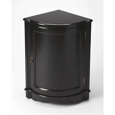 Durham Black Licorice Corner Cabinet